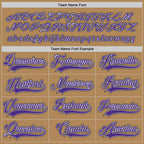 Custom Old Gold Purple-Black Hockey Jersey photo 3