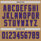 Custom Old Gold Purple-Black Hockey Jersey photo 3