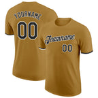 Custom Old Gold Black-White Performance T-Shirt photo 1