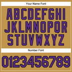 Custom Old Gold Purple-Black Performance T-Shirt photo 3