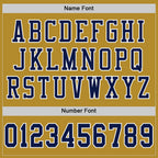 Custom Old Gold Navy-White Mesh Authentic Football Jersey photo 3