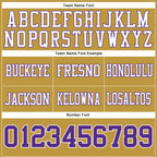 Custom Old Gold Purple-White Authentic Football Jersey photo 4