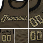 Custom Olive Camo-Black Round Neck Rib-Knit Salute To Service Basketball Jersey detail