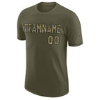Custom Olive Camo-Black Performance Salute To Service T-Shirt photo 4
