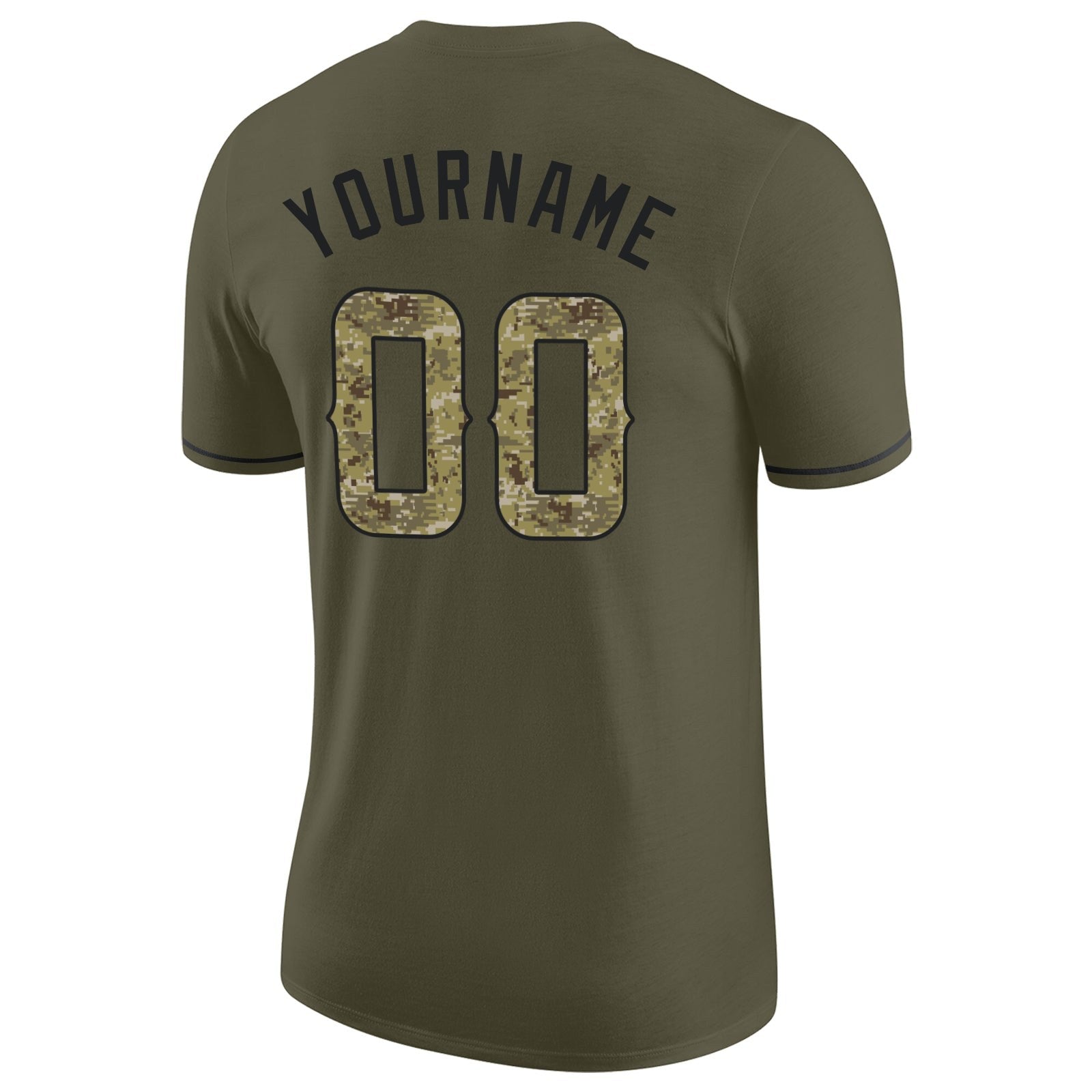 Custom Olive Camo-Black Performance Salute To Service T-Shirt photo 5