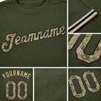 Custom Olive Camo-Black Performance Salute To Service T-Shirt detail