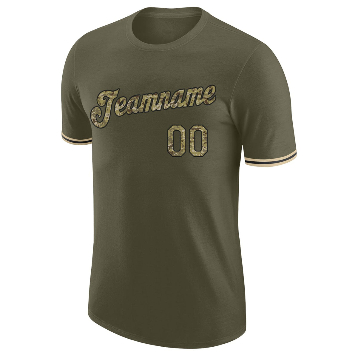 Custom Olive Camo-Black Performance Salute To Service T-Shirt photo 5