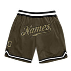 Custom Olive Camo-Black Authentic Throwback Salute To Service Basketball Shorts photo 1