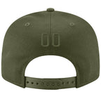 Custom Olive Olive-Black Stitched Adjustable Snapback Salute To Service Hat photo 3