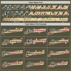 Custom Olive Vintage USA Flag-Cream Performance Salute To Service T-Shirt photo 3
