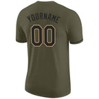 Custom Olive Black-Old Gold Performance Salute To Service T-Shirt photo 5