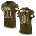 Custom Olive Olive-Cream Mesh Authentic Salute To Service Football Jersey