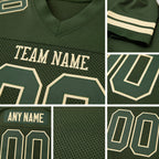 Custom Olive Olive-Cream Mesh Authentic Salute To Service Football Jersey detail