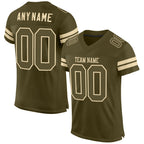 Custom Olive Olive-Cream Mesh Authentic Salute To Service Football Jersey photo 1