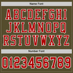Custom Olive Red-White Mesh Authentic Salute To Service Football Jersey photo 3