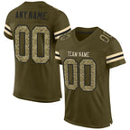 Custom Olive Camo-Black Mesh Authentic Salute To Service Football Jersey photo 1