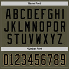 Custom Olive Black-Old Gold Salute To Service Hockey Jersey photo 2