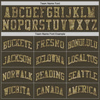 Custom Olive Camo-Old Gold Authentic Throwback Salute To Service  Basketball Jersey photo 3