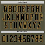 Custom Olive Black-Old Gold Salute To Service Hockey Jersey photo 3