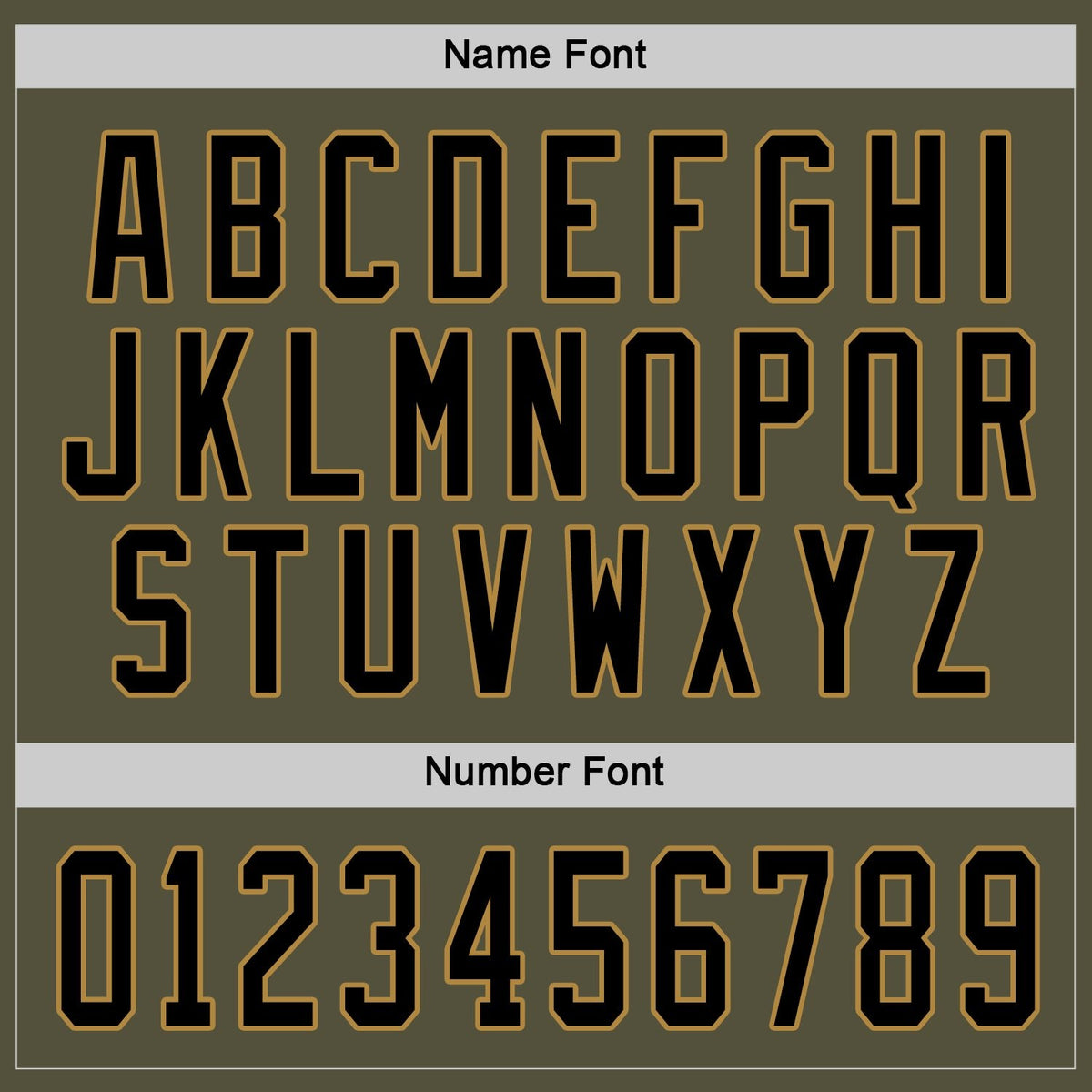 Custom Olive Black-Old Gold Salute To Service Hockey Jersey photo 3