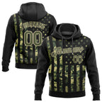 Custom Stitched Camo Olive-Cream 3D American Flag Fashion Sports Pullover Sweatshirt Salute To Service Hoodie photo 1