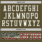Custom Olive Vintage USA Flag-White Mesh Authentic Salute To Service Football Jersey photo 3