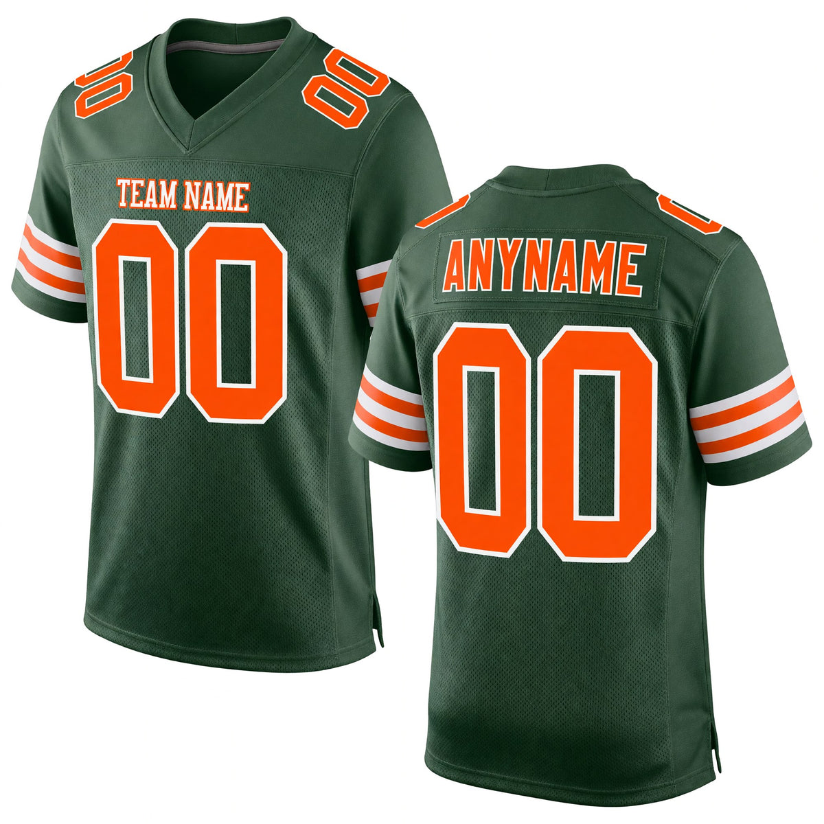 Custom Olive Orange-White Mesh Authentic Salute To Service Football Jersey