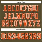 Custom Olive Orange-White Mesh Authentic Salute To Service Football Jersey photo 3