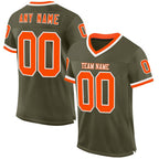 Custom Olive Orange-White Mesh Authentic Throwback Salute To Service Football Jersey photo 1