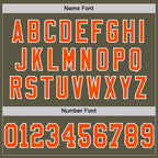 Custom Olive Orange-White Mesh Authentic Throwback Salute To Service Football Jersey photo 3