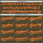 Custom Stitched Olive Camo-Orange Baseball Pullover Sweatshirt Hoodie photo 3