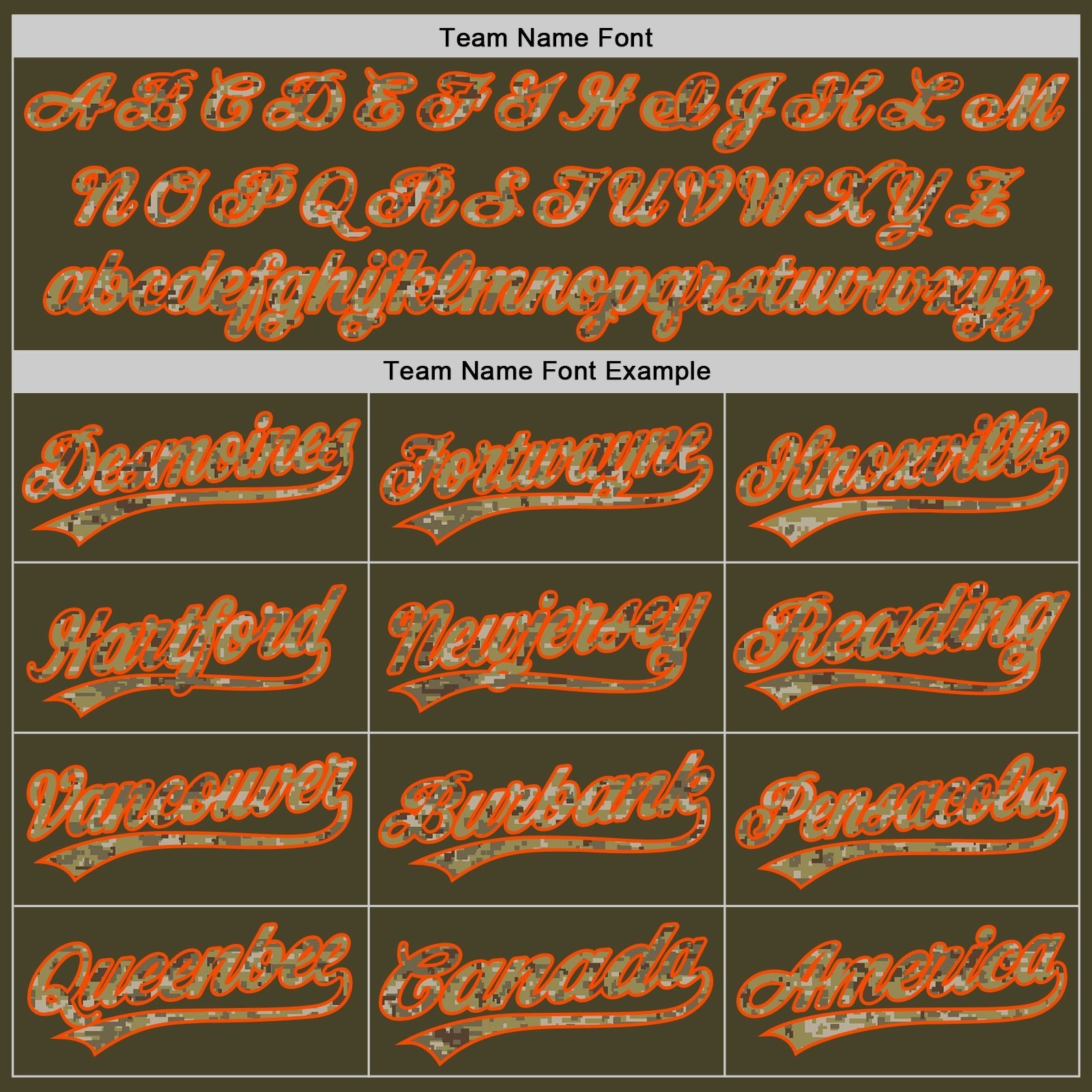 Custom Stitched Olive Camo-Orange Baseball Pullover Sweatshirt Hoodie photo 3