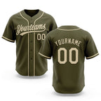 Custom Stitched Olive Cream-Olive Baseball Pullover Sweatshirt Hoodie