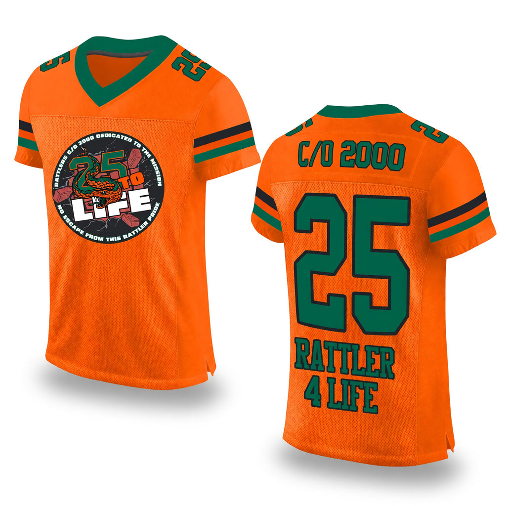 Custom Team C/O 2000 25th Anniversary Football Jersey