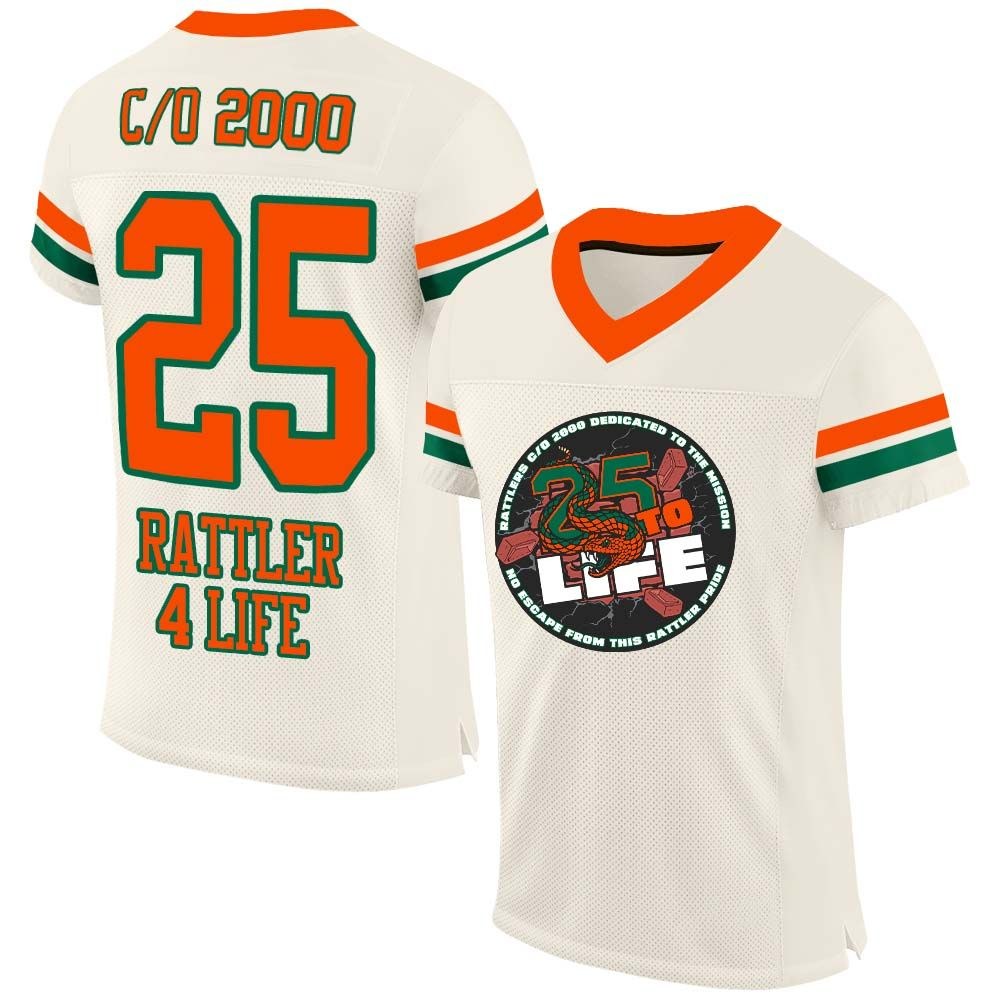 Custom Team C/O 2000 25th Anniversary Football Jersey photo 3
