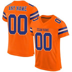 Custom Orange Royal-White Mesh Authentic Football Jersey photo 1