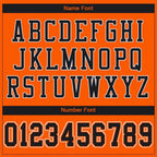 Custom Orange Black-White Mesh Authentic Football Jersey photo 4