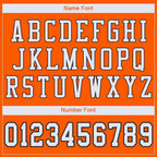 Custom Orange White-Black Mesh Authentic Football Jersey photo 3