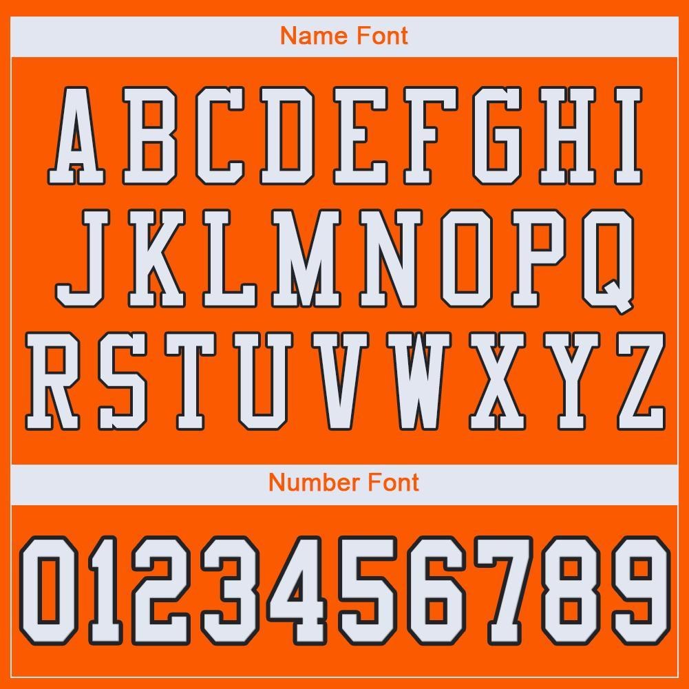 Custom Orange White-Black Mesh Authentic Football Jersey photo 3