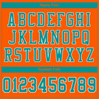 Custom Orange Aqua-White Mesh Authentic Football Jersey photo 3