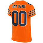 Custom Orange Navy-White Mesh Authentic Football Jersey photo 2