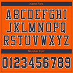 Custom Orange Navy-White Mesh Authentic Football Jersey photo 3