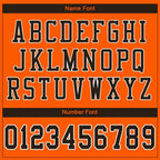 Custom Orange Brown-White Mesh Authentic Football Jersey photo 3