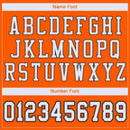 Custom Orange White-Black Mesh Authentic Football Jersey photo 4