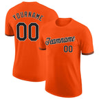 Custom Orange Black-White Performance T-Shirt photo 1
