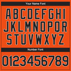 Custom Orange Black-White Performance T-Shirt photo 2