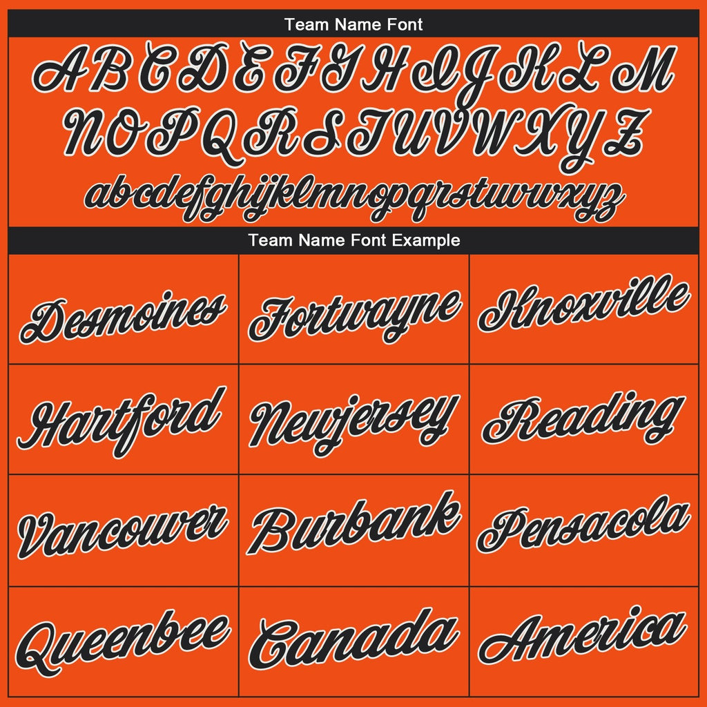 Custom Orange Black-White Performance T-Shirt photo 3