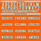 Custom Orange White-Teal Mesh Authentic Throwback Football Jersey photo 1