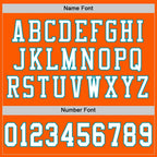 Custom Orange White-Teal Mesh Authentic Throwback Football Jersey photo 2