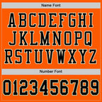 Custom Orange Black-Old Gold Mesh Authentic Throwback Football Jersey photo 3